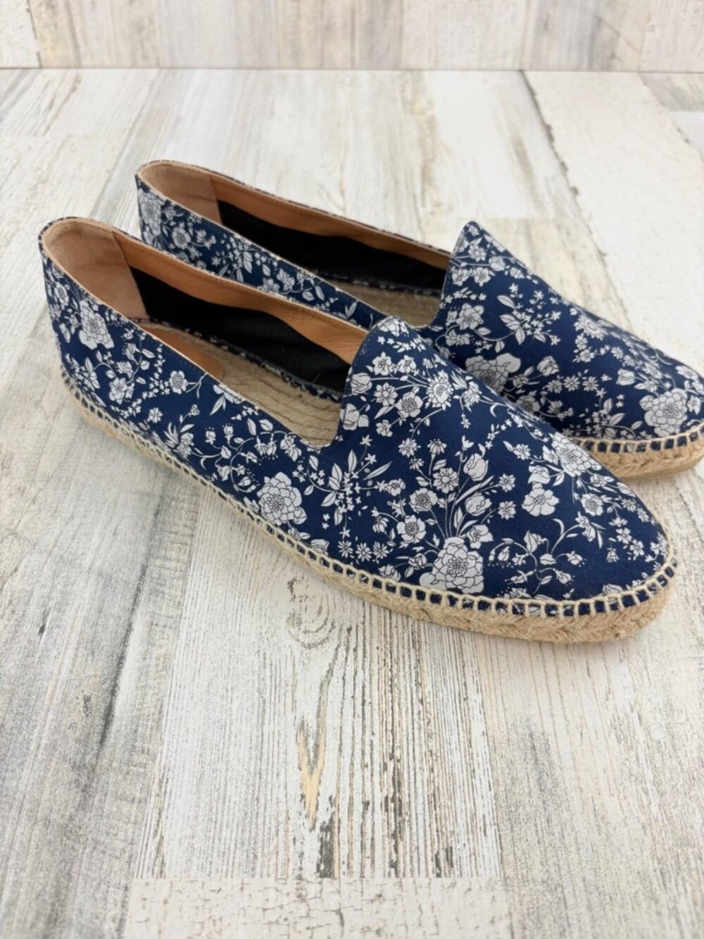 Castaner Liberty Floral Joana Flat Espadrille Blue Summer Blooms EU 41 US 10
